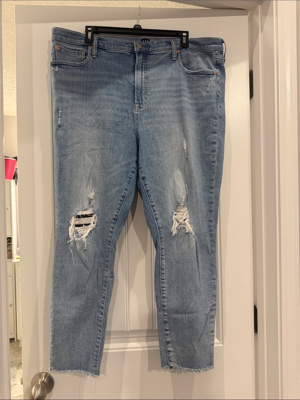 GAP Light Blue Distressed Skinny Jeans